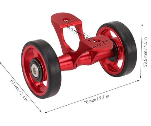 Litepro Easywheel Double Rear Wheels for Brompton Folding Bike, Bike Mudguard Extension Roller Assembly, Aluminum Alloy