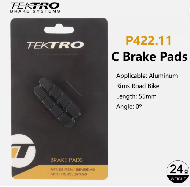 TEKTRO P422.11C C Brake Pads L/R 55mm Cycling Bicycle Road Bike Rims Brake Pads