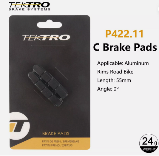 TEKTRO P422.11C C Brake Pads L/R 55mm Cycling Bicycle Road Bike Rims Brake Pads
