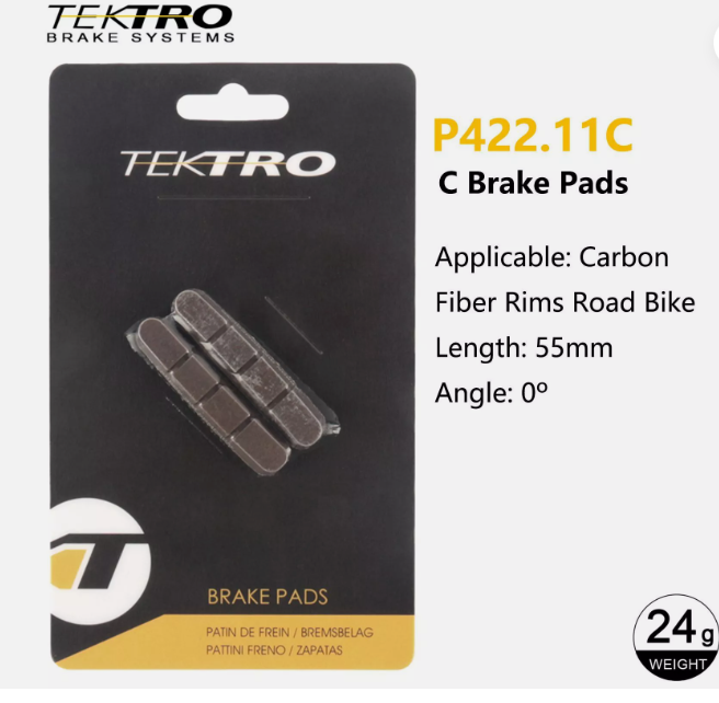 TEKTRO P422.11C C Brake Pads L/R 55mm Cycling Bicycle Road Bike Rims Brake Pads
