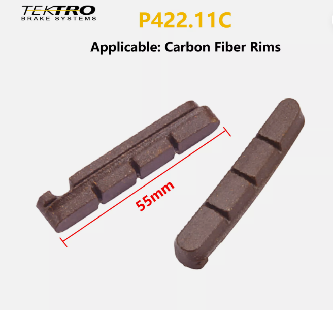 TEKTRO P422.11C C Brake Pads L/R 55mm Cycling Bicycle Road Bike Rims Brake Pads