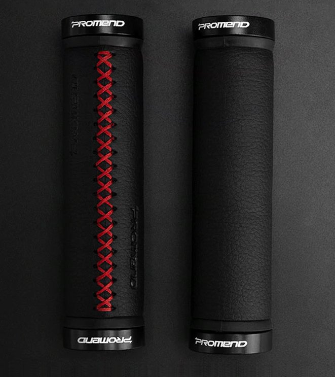 Promend Bicycle Leather Grip Palmrest w Stitches