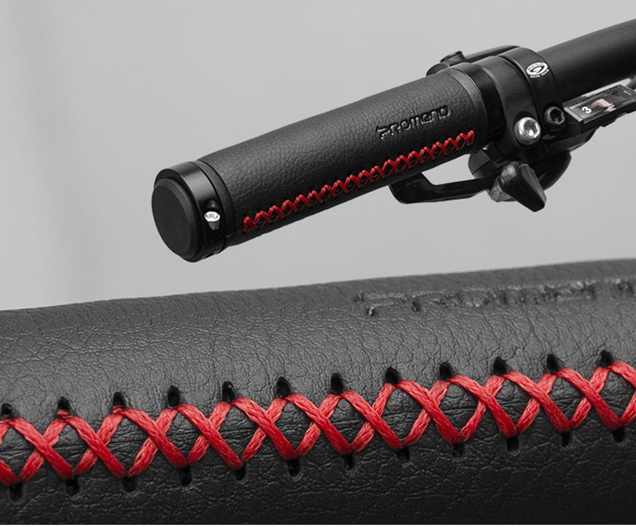 Promend Bicycle Leather Grip Palmrest w Stitches