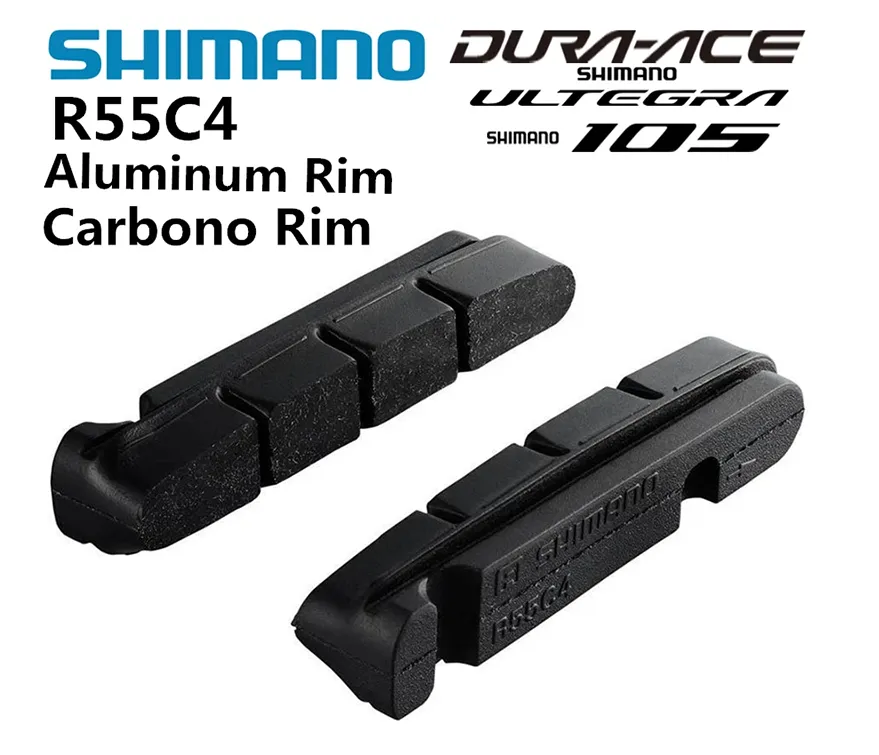 Shimano Dura Ace Ultegra 105 R55C4 Brake Pads Road Bike Brake Shoes Aluminum Rim for Brake Pads BR 9100 9110 6800 6810 Road Brake Pad Bicycle Pads Accessories