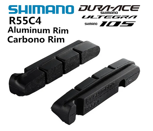 Shimano Dura Ace Ultegra 105 R55C4 Brake Pads Road Bike Brake Shoes Aluminum Rim for Brake Pads BR 9100 9110 6800 6810 Road Brake Pad Bicycle Pads Accessories