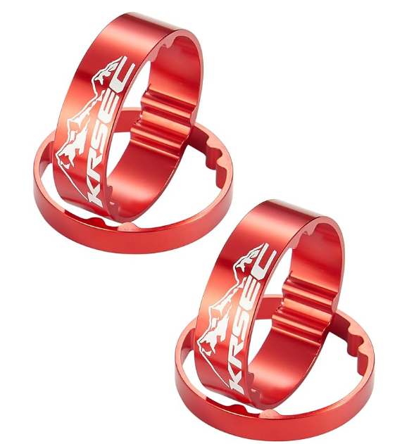 ASIR Bike Headset Spacers 28.6mm Aluminum Anodize Lightweight 5/10mm for 1 1/8 Mountain Bike,Road Bikes stem