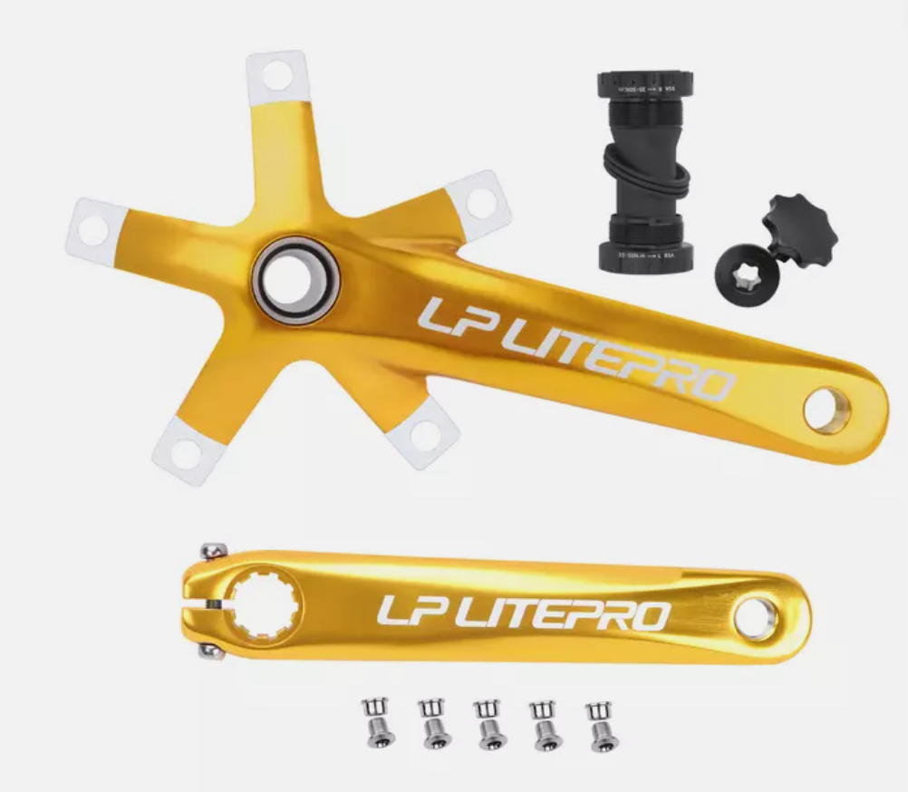 Litepro 170MM Hollow Integrally Crankset with Bottom Bracket Crank Set