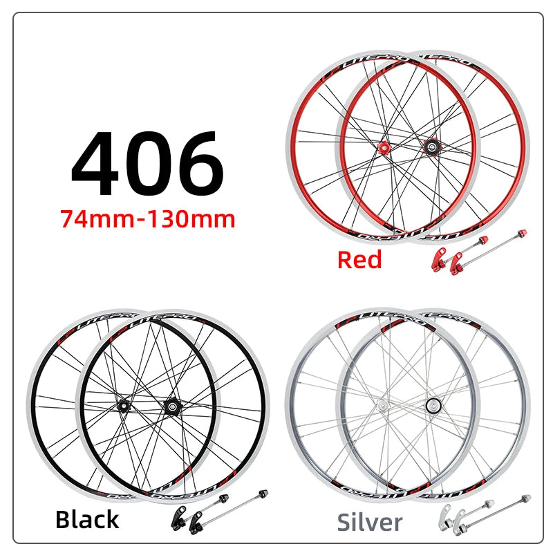 LITEPRO 20inch 451 V Wheelset Aluminum alloy 74-130mm V brake 7-11speed Wheelset
