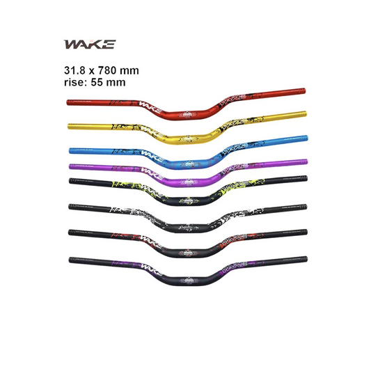 Wake Bike Handlebar Handlebar Motif 31.8 x 780 mm Bike Handlebar Oversize Rise 55mm MTB Handlebar made of Aluminum Alloy material for MTB users