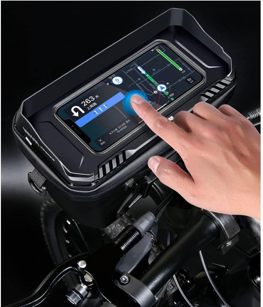 WILDMAN Quick Release 3L Rainproof Handlebar Bag Hard Shell Basket for MTB Mountain Road Bike Scooters (XT8, Black)