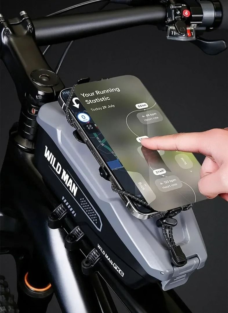 WILDMAN Top Tube Hardcase Bag + Phone Holder | Shockproof