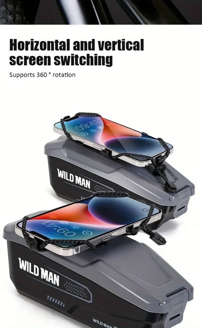 WILDMAN Top Tube Hardcase Bag + Phone Holder | Shockproof
