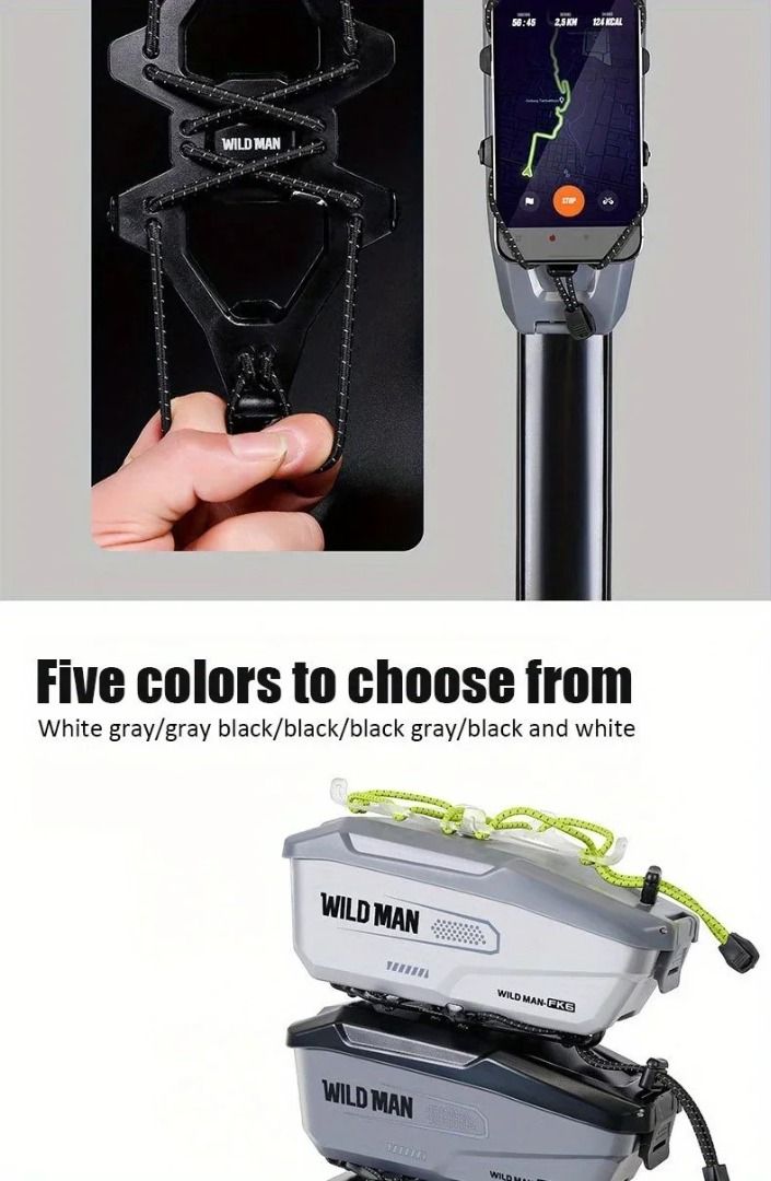 WILDMAN Top Tube Hardcase Bag + Phone Holder | Shockproof