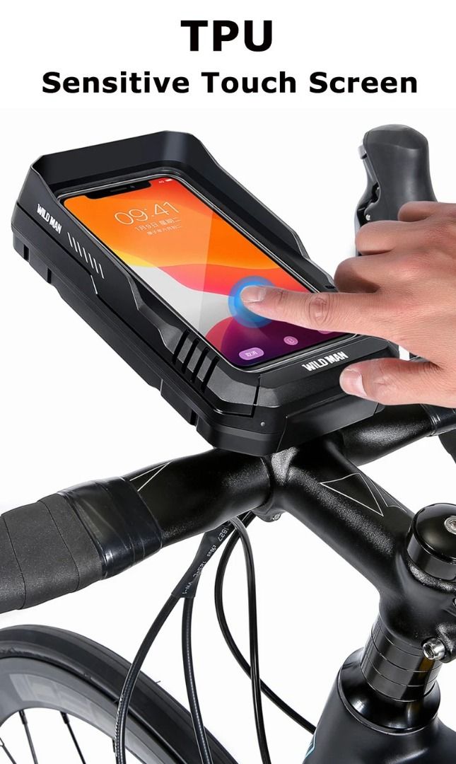 WILDMAN Top tube bag/ Bicycle Phone Mount / Hardcase + Touch Screen