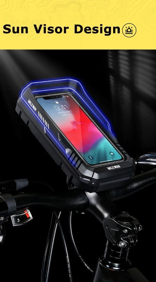 WILDMAN Top tube bag/ Bicycle Phone Mount / Hardcase + Touch Screen