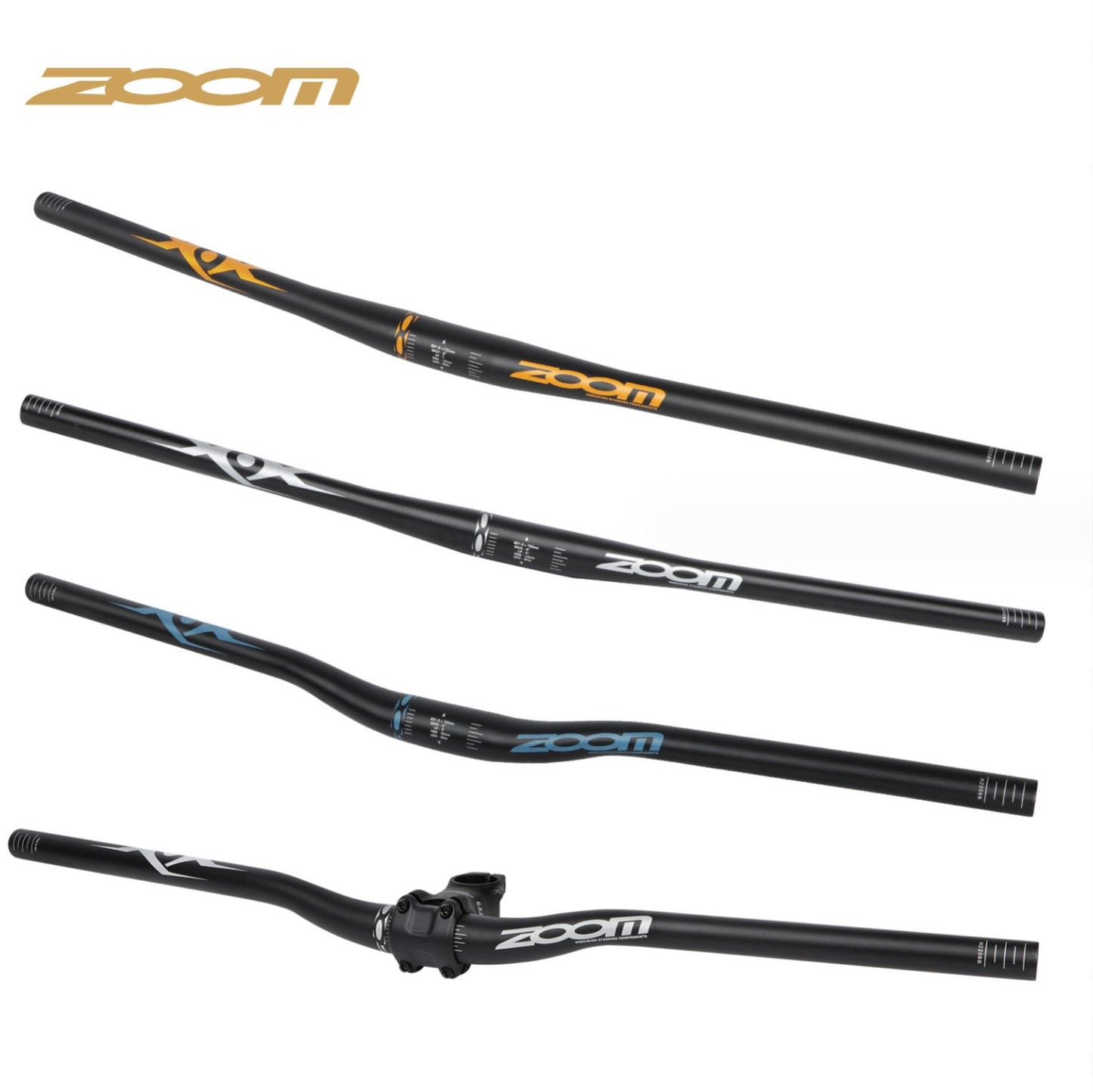 ZOOM Mountain Bicycle Handlebars 31.8MM Bicycle Riser Bar 720mm Aluminum Alloy MTB Bike Swallow/Straight Handlebar Cycling Parts