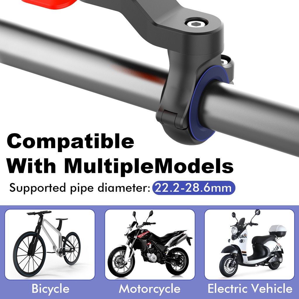 Quick Release Bicycle Phone Holder Takeaway Rider Battery Car Motorcycle Navigation Bracket 360 Degree Rotating Bracket