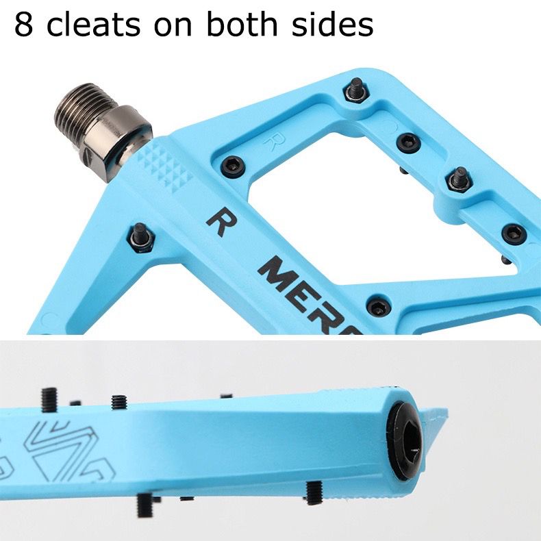 MEROCA Bicycle Pedal Nylon Fiber Widened Non-Slip Du Bearing Mtb Pedals