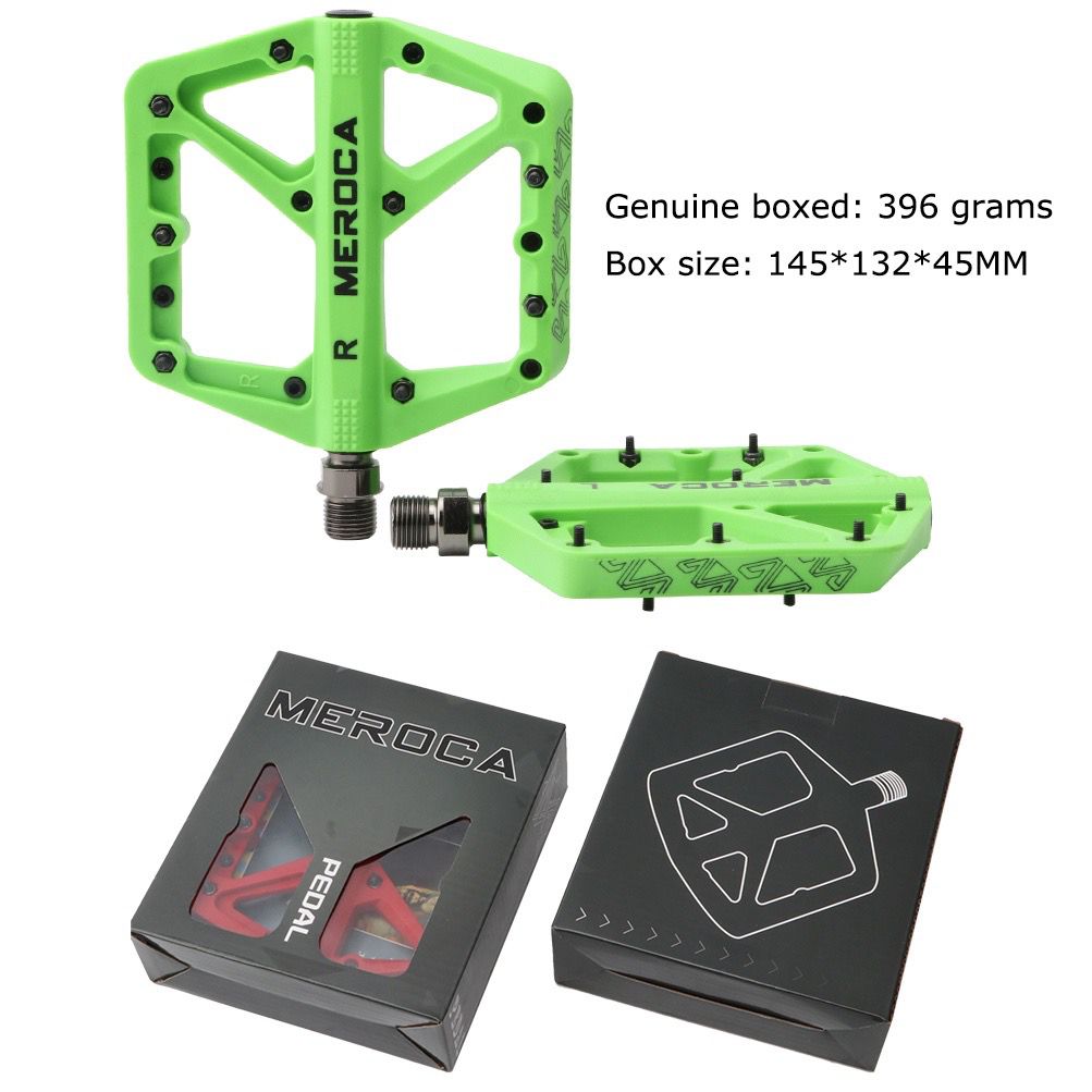 MEROCA Bicycle Pedal Nylon Fiber Widened Non-Slip Du Bearing Mtb Pedals