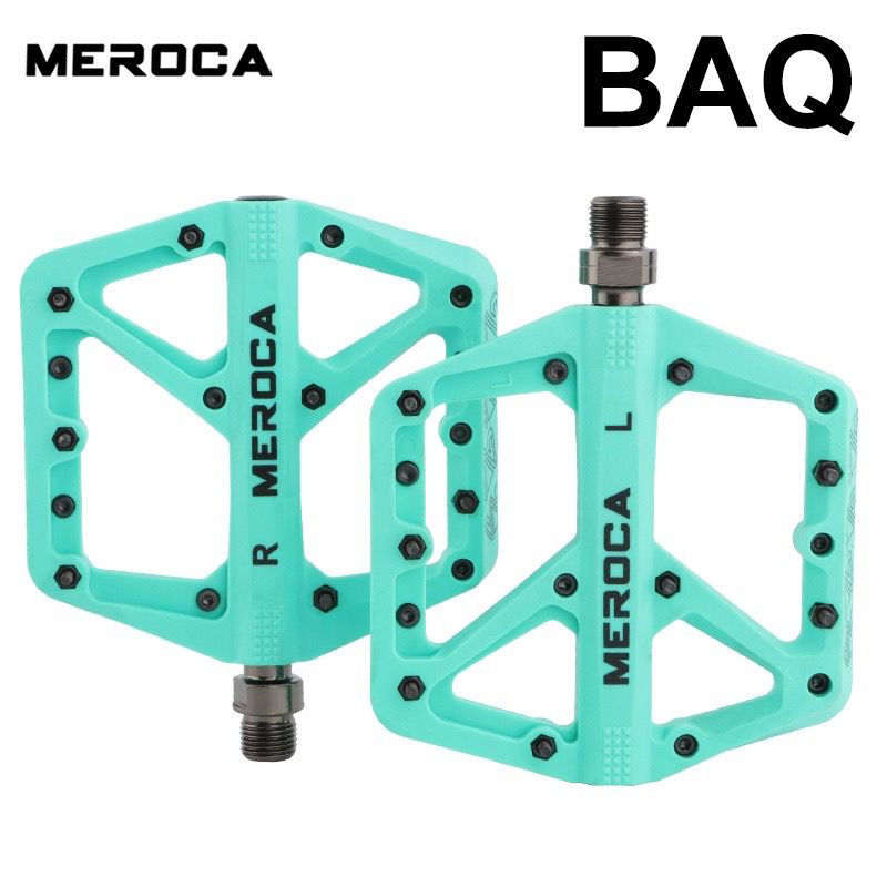 MEROCA Bicycle Pedal Nylon Fiber Widened Non-Slip Du Bearing Mtb Pedals