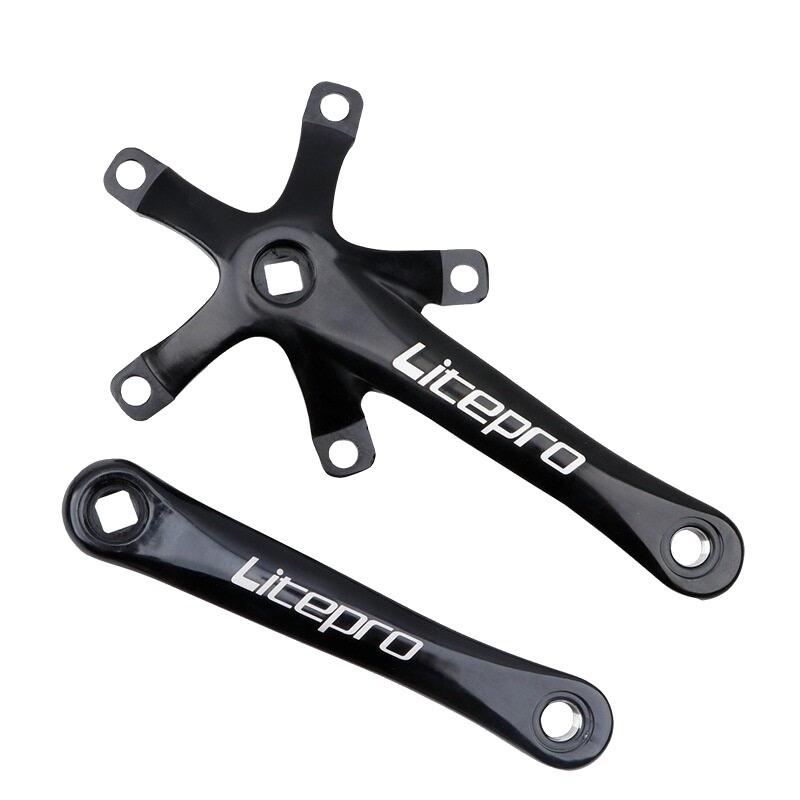 Litepro Folding Bike Crankset Aluminum Alloy Square Crank 170MM BMX Bicycle 130BCD Chainwheel