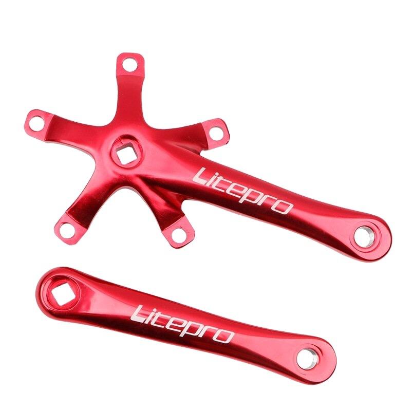 Litepro Folding Bike Crankset Aluminum Alloy Square Crank 170MM BMX Bicycle 130BCD Chainwheel