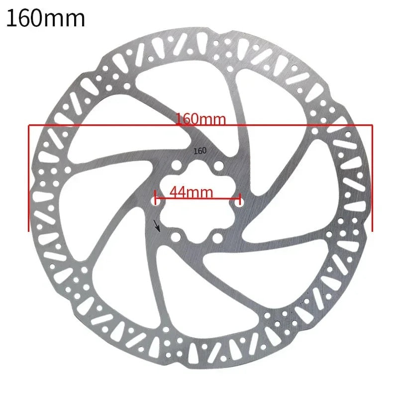 ZOOM Mountain Bike 160/180mm 6-Bolt Rotor EIEIO Stainless Steel Hydraulic Disc Brake Rotors BCD 44mm Bicycle Parts 1.85mm