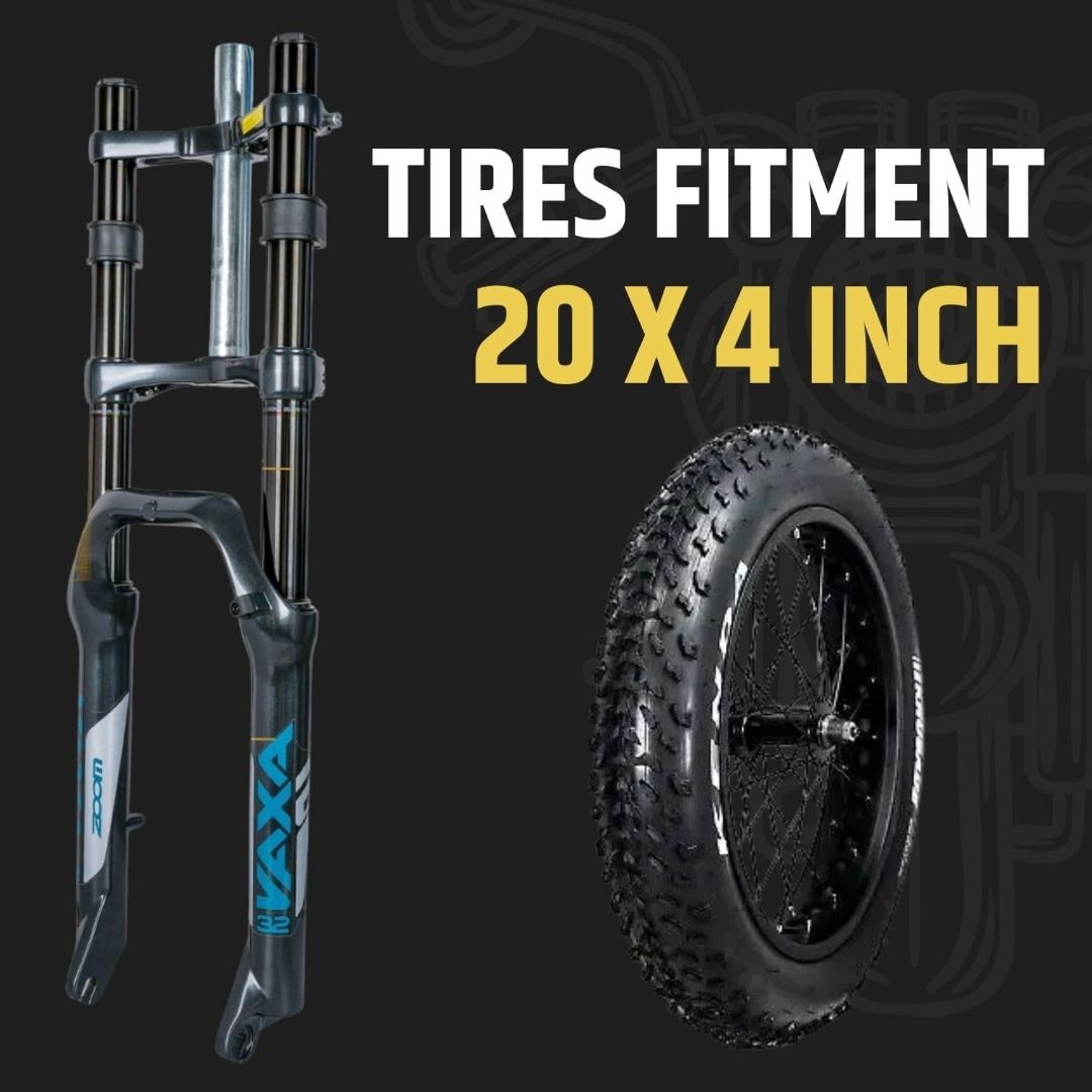 Zoom 879DH 20 x 4.0 Suspension Fork - Coil Spring - for Fat Tire BikeEBIKE
