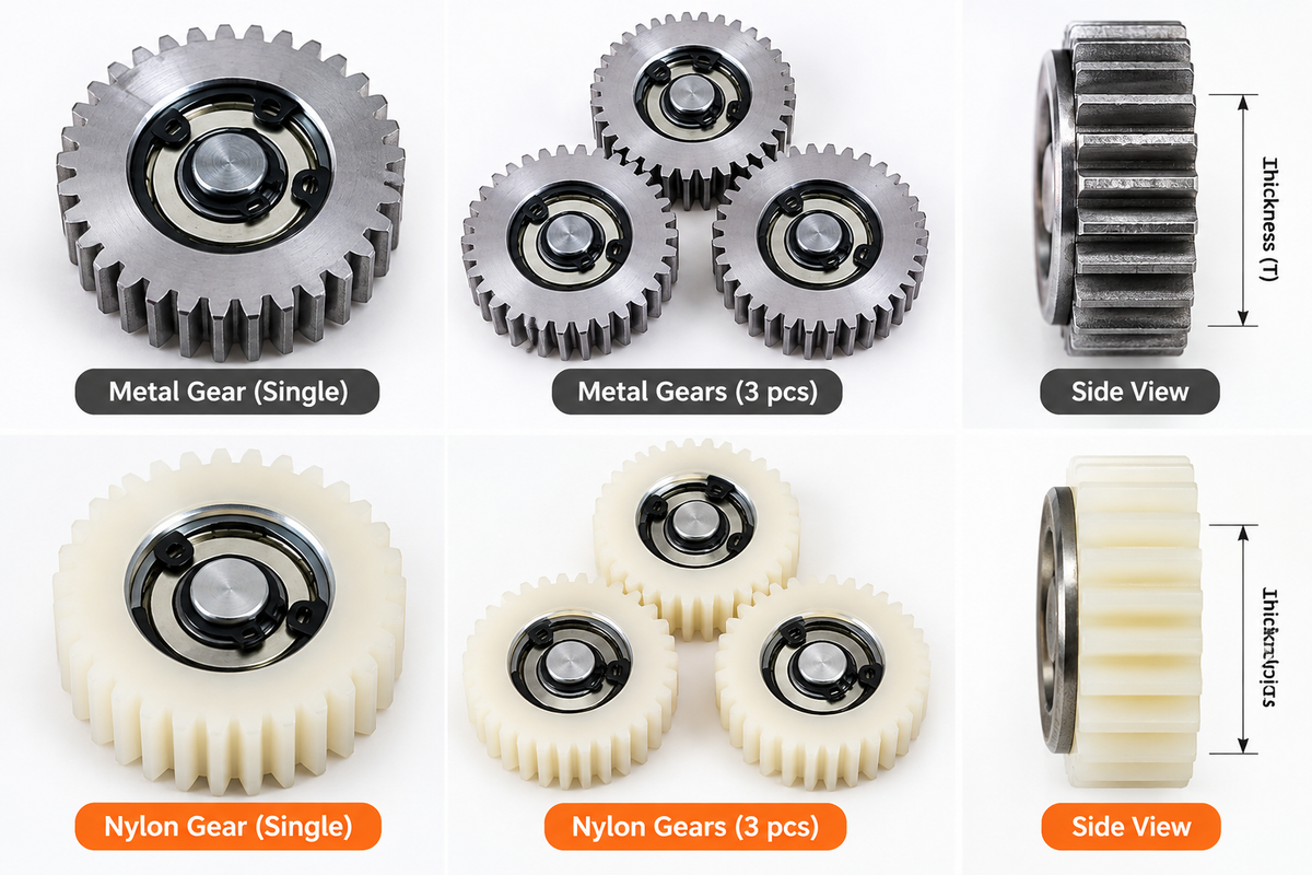Electric Motor Planetary Gear Replacement Set – Metal / Nylon