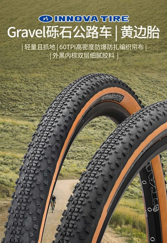 INNOVA PRO 700X40C Gravel Tire Puncture Protection Yellow Cyclocross Tire