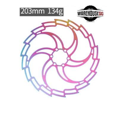 IIIPRO Colorful Bicycle Disc Brake 180 / 203mm Mountain Bike Hollow Ultra Light Disc Pad Six Pin Bicycle Brake Pad