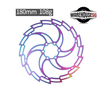 IIIPRO Colorful Bicycle Disc Brake 180 / 203mm Mountain Bike Hollow Ultra Light Disc Pad Six Pin Bicycle Brake Pad