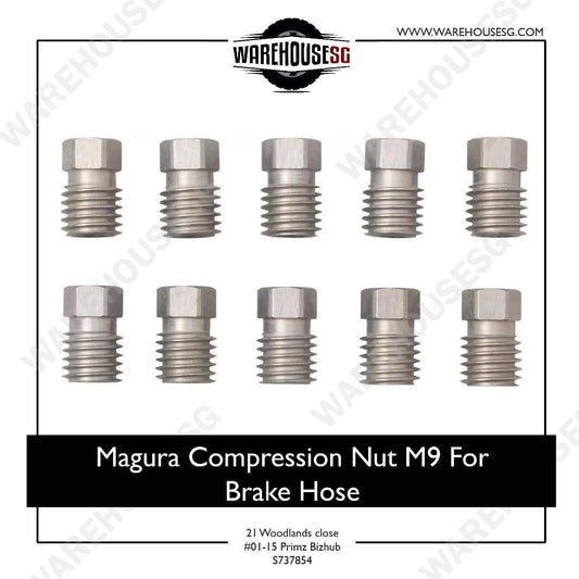 Magura Compression Nut M9 For Brake Hose 1 Piece – Silver