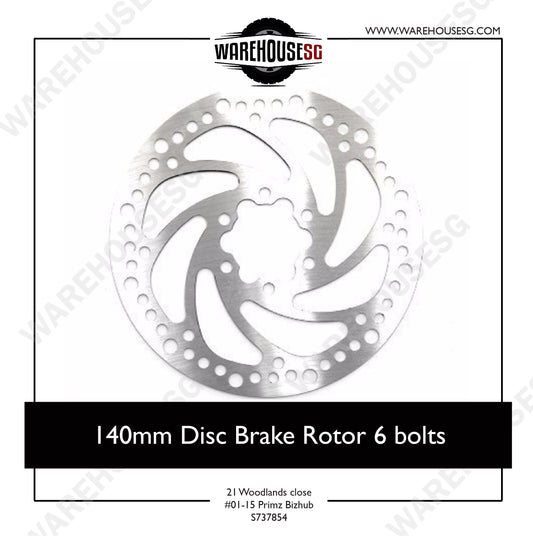 140mm Disc Brake Rotor 6 bolts for Xiaomi Mijia / Speedway 4 / Futecher / Dualtron / Reaihub R3 R4 / Sw4 Electric Scooter