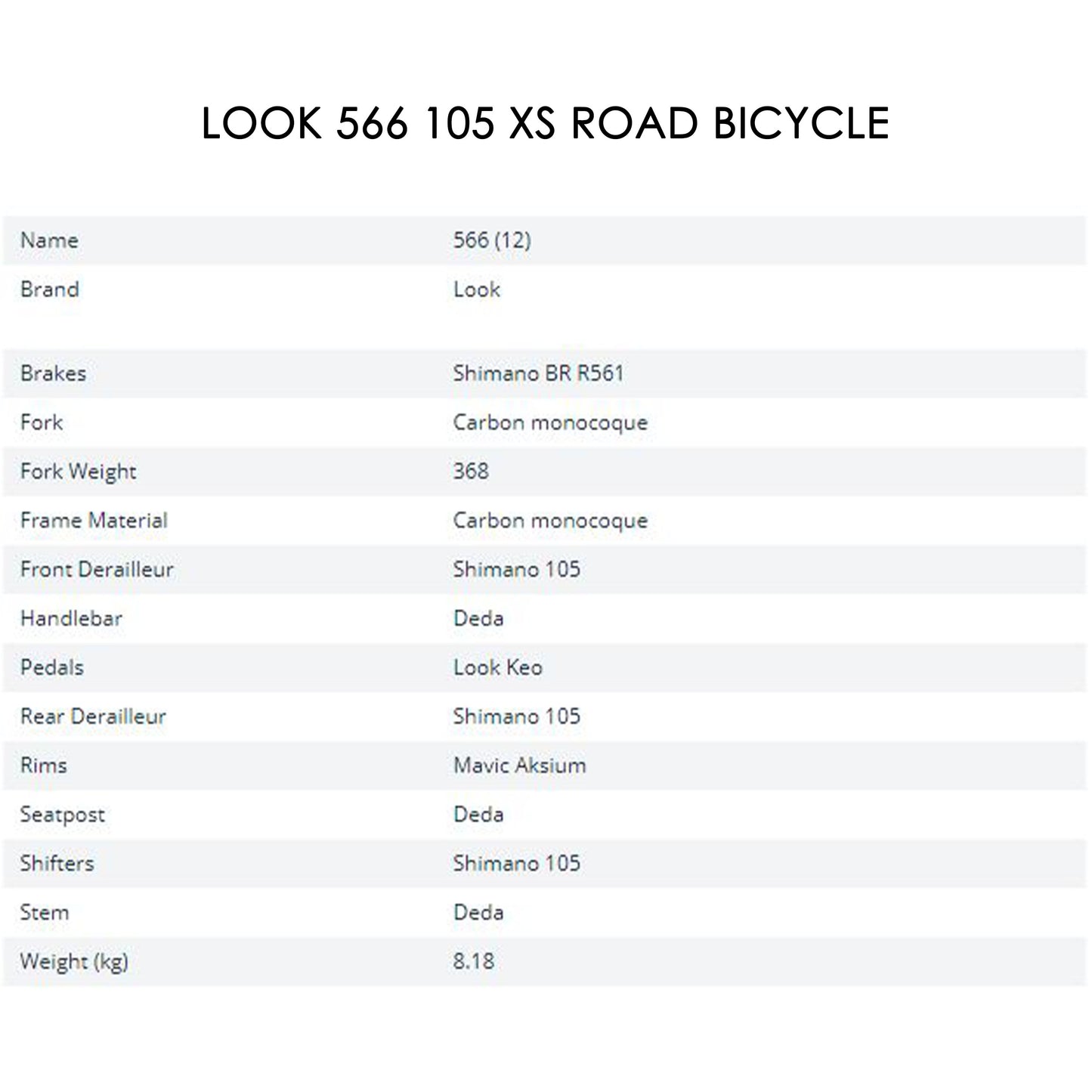 LOOK 566 105 S,XS Road Bicycle