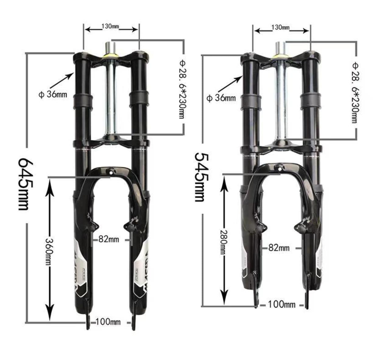 ZOOM Dual Crown Suspension Fork Downhill Suspension Fork