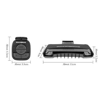 Rockbros Bicycle Rear Tailight with Wireless Remote Turn Signal and Laser Lane Indicator LKWD-R1 #0530B