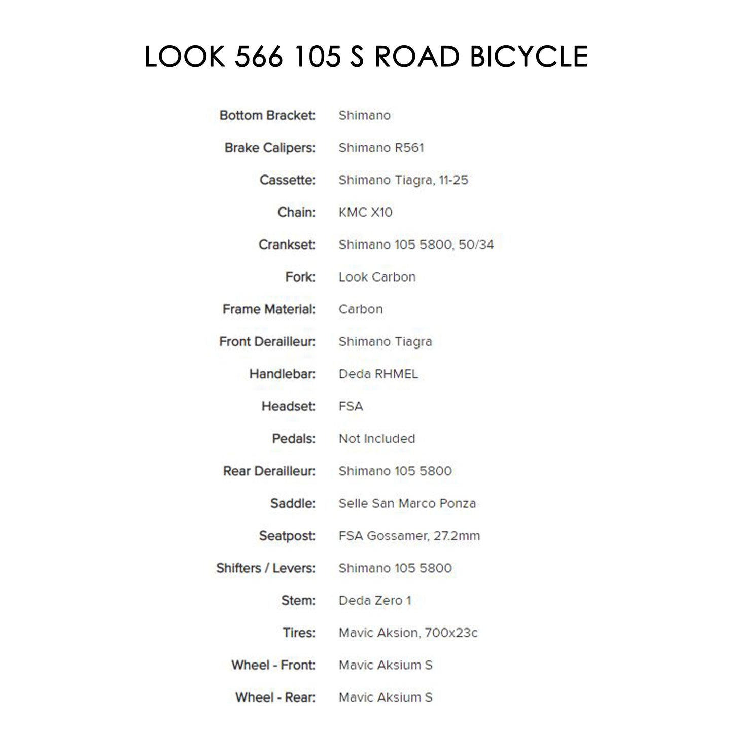 LOOK 566 105 S,XS Road Bicycle