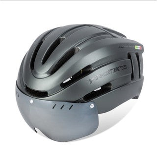 PROMEND Lightweight Bicycle Helmet Rechargeable LED light / Tail light Removable Cycling Goggle