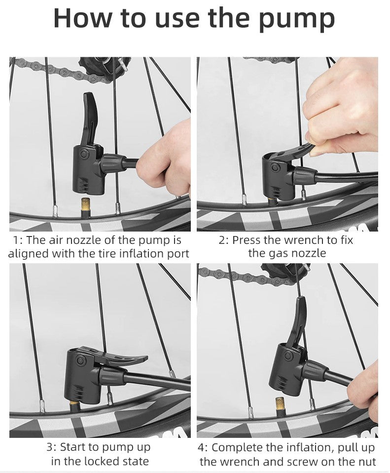 ROCKBROS Bike Floor Pump High Pressure Cycling Pump GP6532B