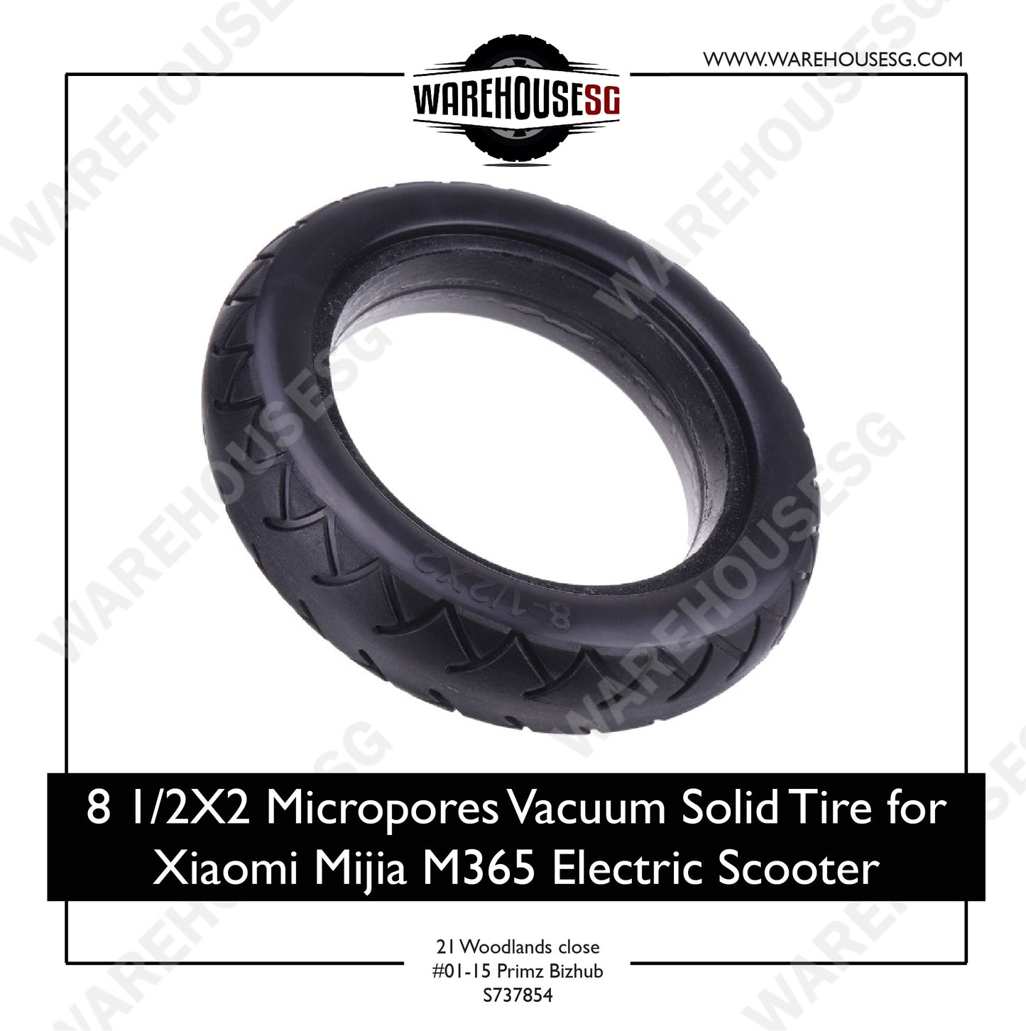8 1/2X2 Micropores Vacuum Solid Tire for Xiaomi Mijia M365 Electric Scooter
