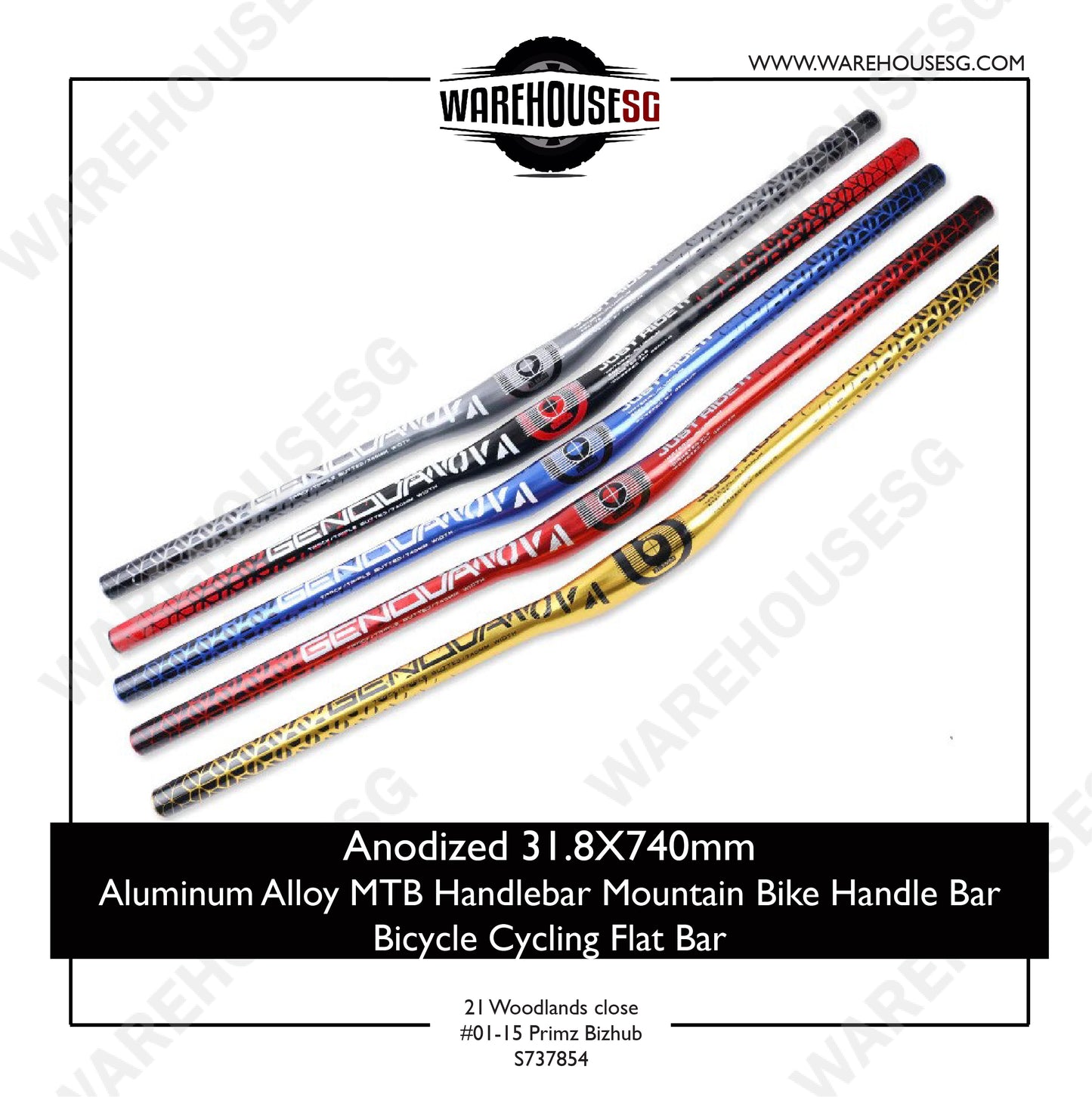 Genova Aluminum Alloy MTB Handlebar Flat Bar