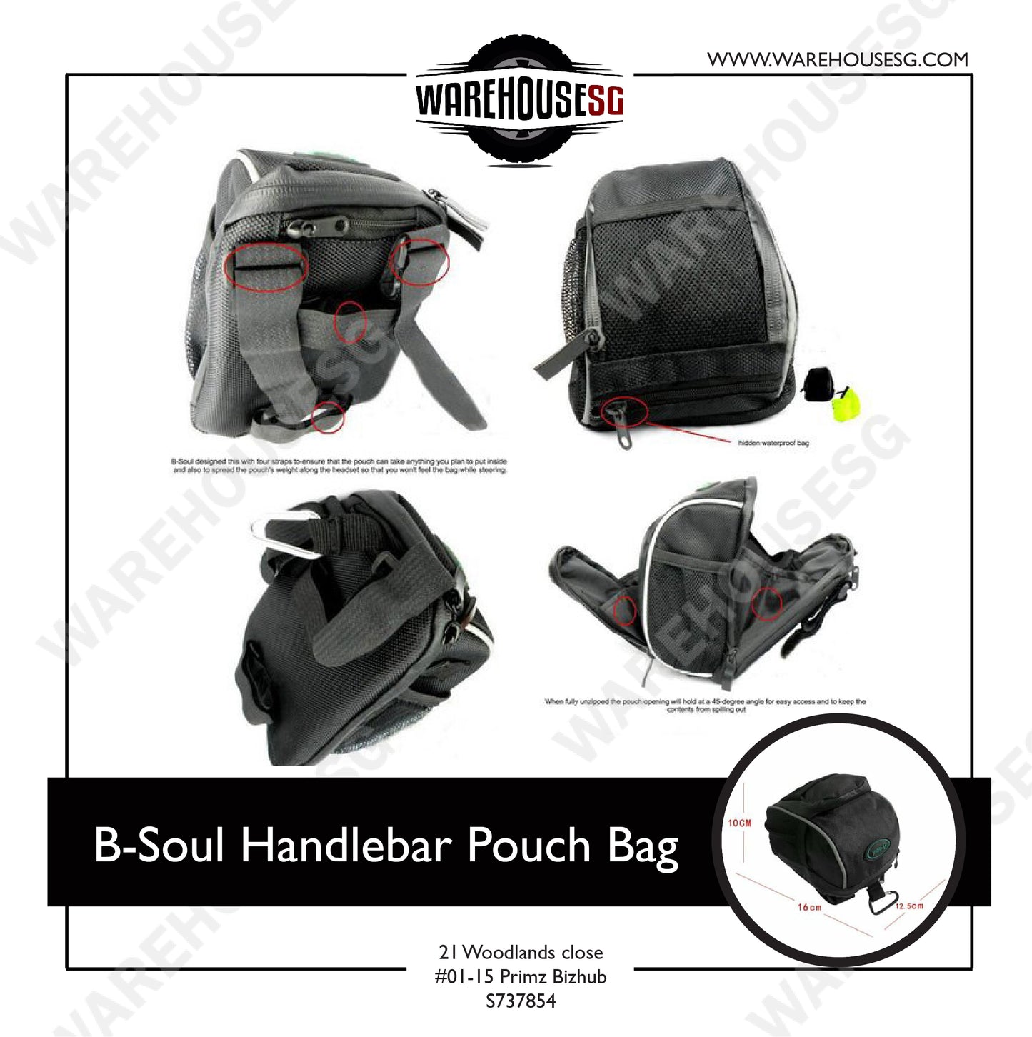 B-Soul Handlebar Pouch Bag