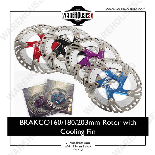 BRAKCO Mtb / DH Bike Brake Rotors 160/180/203 mm Rapid Cooling Float Disc Brake Rotor