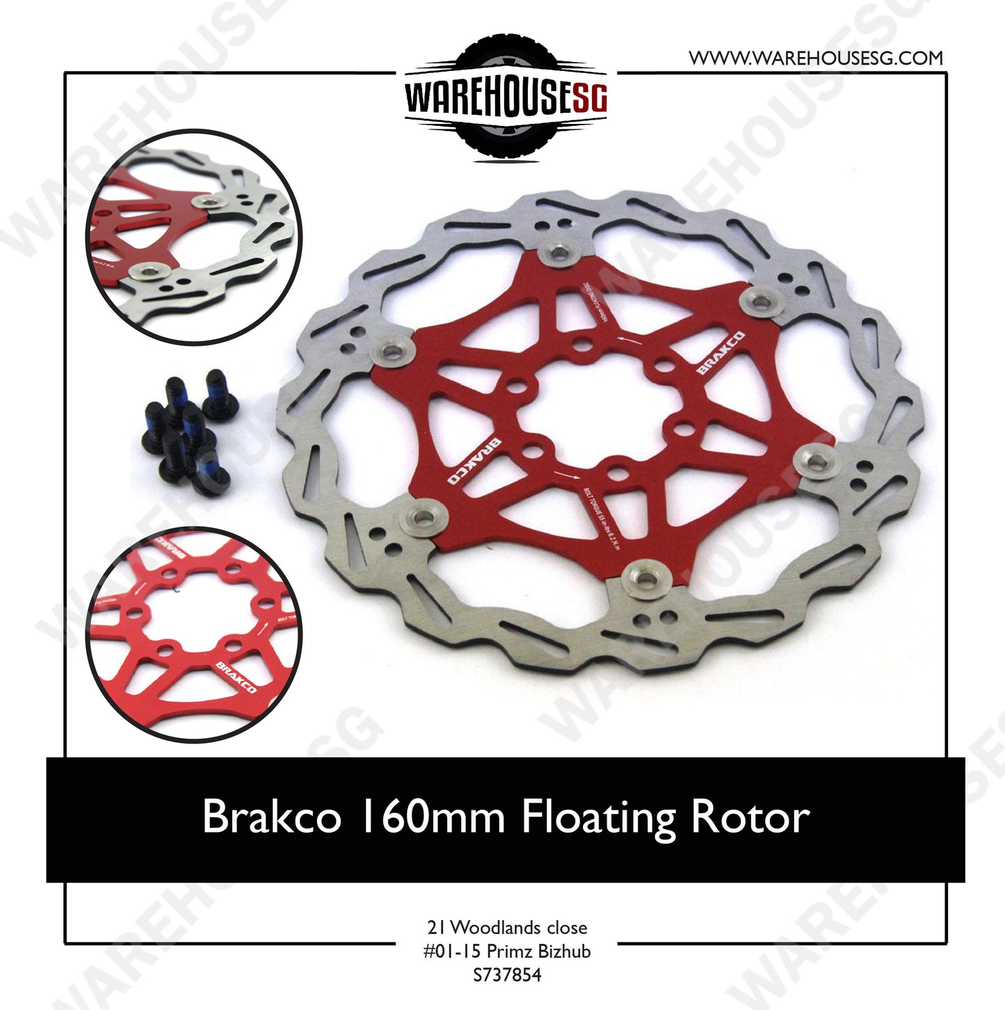 Brakco 160mm Floating Rotor
