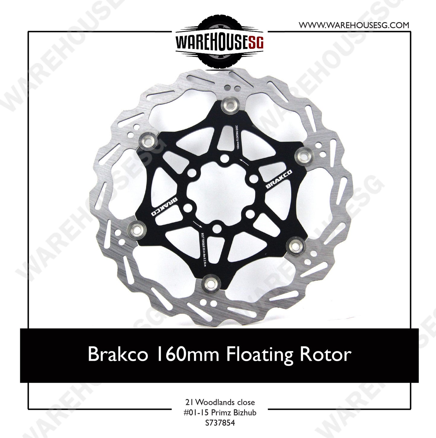 Brakco 160mm Floating Rotor