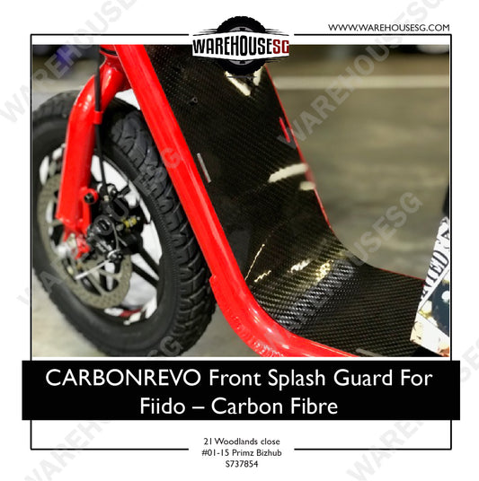 CARBONREVO Front Splash Guard For Fiido – Carbon Fibre