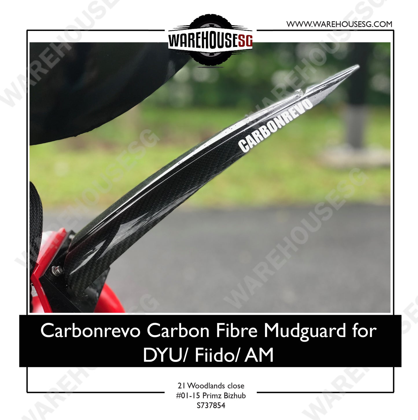 CARBONREVO CARBON FIBRE MUDGUARD FOR DYU FIIDO AM