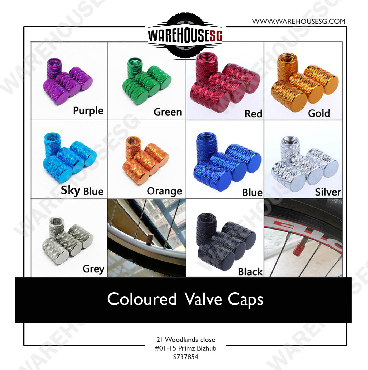 Coloured Valve Caps