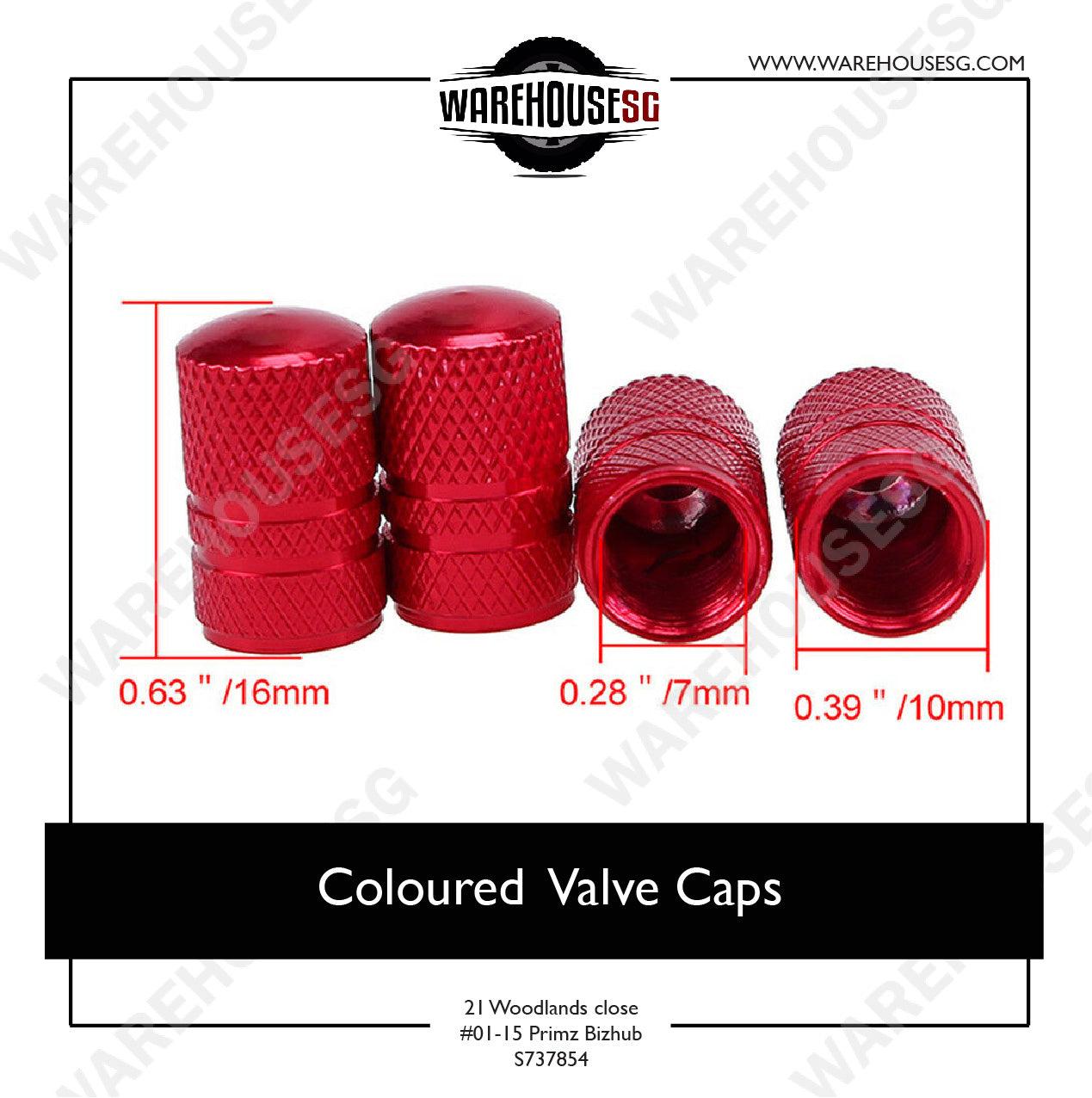 Coloured Valve Caps